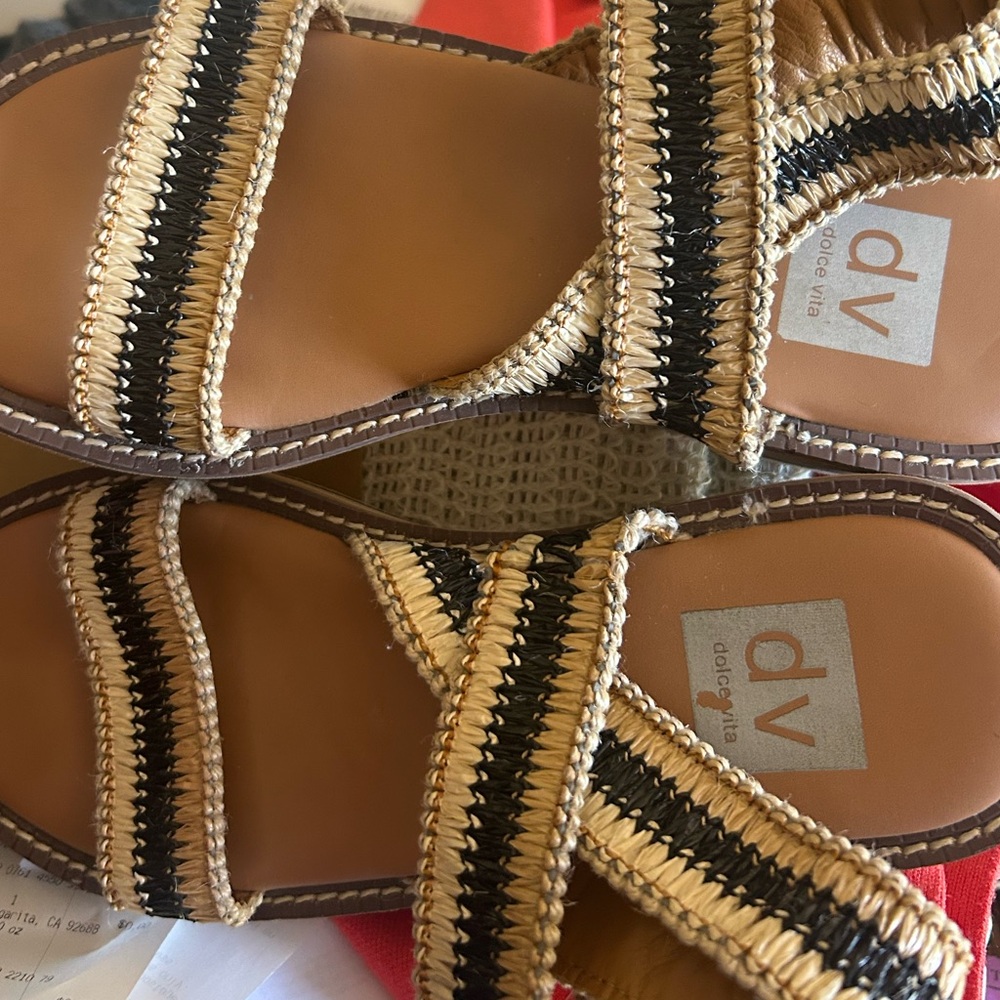 Dolce Vita Yosemite Braided Two-Strap Platform Sandal in Black & Natural - Picture 4 of 4